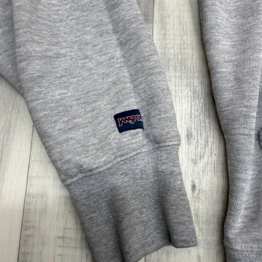 ✅Mens S Wisconsin Badgers Jansport Hoodie Gray Pullover Fleece-Lined Sweatshirt - Picture 3 of 9